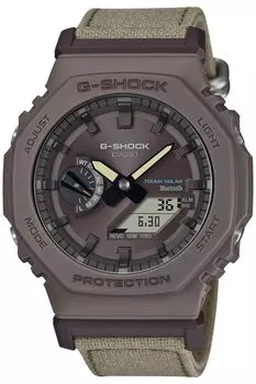 [Casio] Часы G-Shock [] Эксклюзивно для Интернета Материал FOOD TEXTILE С перекрестным ремешком Оснащен Bluetooth Биомассовый пластик GA-B2100CT-5AJF Мужские Хаки Серый