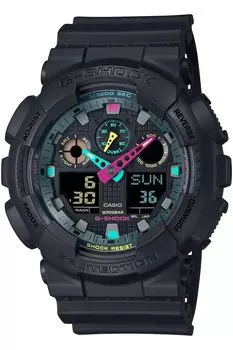 [Casio] Часы G-Shock []Мультифлуоресцентная серия цветов GA-100MF-1AJF Мужские черные x флуоресцентные