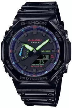 [Casio] Часы G-Shock [] Виртуальная радуга: Серия Gamer s RGB GA-2100RGB-1AJF Мужская черная