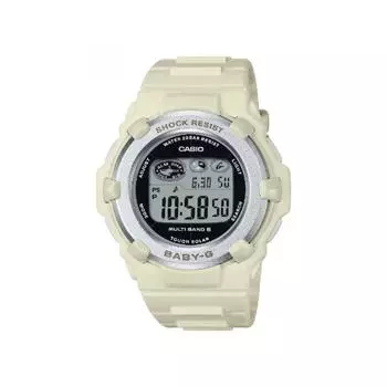 Casio [solar Radio Controlled Watch] Baby G Baby G Thin Round Face diGital Model White bGr 3003nc 7jf