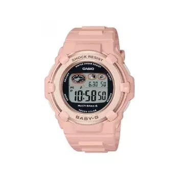 Casio [solar Radio Controlled Watch] Baby G Baby G Thin Round Face diGital Model Pink bGr 3003nc 4jf