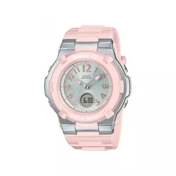 Casio [часы на радиоуправлении на солнечных батареях] Baby G Baby G Pearl Paint Модель Pink bGa 1100 4b2jf