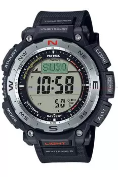 Мужские черные солнечные часы Casio Protrek PRW-3400-1JF чёрный