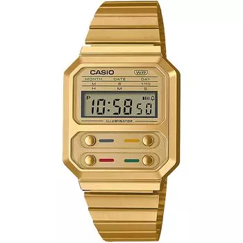 CASIO Cheap Casio Chipkashi Watch Unisex Men s Women s Quartz Digital Gold A100WEG-9A [Parallel Import]