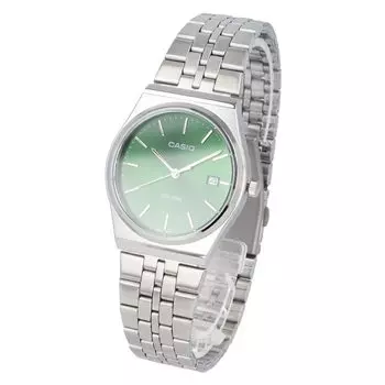 CASIO Cheap Casio Chipkashi Watch Unisex Men s Women s Quartz Metal Silver Green MTP-B145D-3A