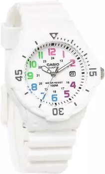 CASIO Chipkashi Watch Analog Cheap Casio Watch Calendar Resin Belt Ladies White Multicolor [Casio] Diver s LRW-200H-7B [Item]