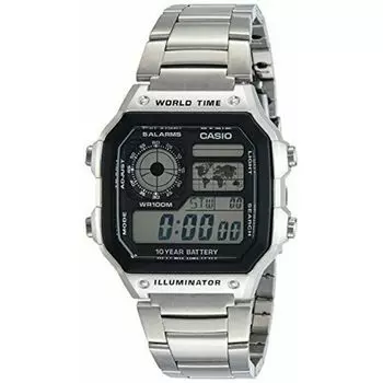 CASIO Chronograph AE-1200WHD-1A Цифровые мужские часы из нержавеющей стали НОВИНКА