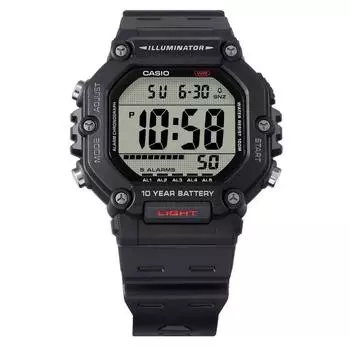 Casio Цифровой Полимерный Ремешок Кварцевые AE-1600H-1AV 100М Мужские Часы чёрный