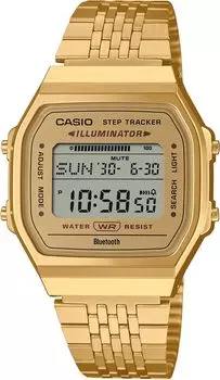 CASIO цифровые часы Mobile Link Bluetooth оборудованный шагомер унисекс золотой зарубежной модели [Casio] ABL-100WEG-9A [Товар]
