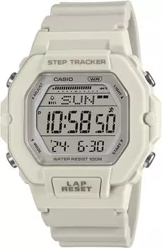 Casio Цифровые часы-трекер с функцией подсчета шагов, матовая слоновая кость, модель Overseas [Casio] LWS-2200H-8AV женские [Товар]