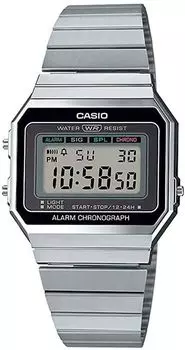 CASIO цифровые часы Vintage Series Silver Overseas Модель [Casio] A700W-1A мужские женские [Товар]