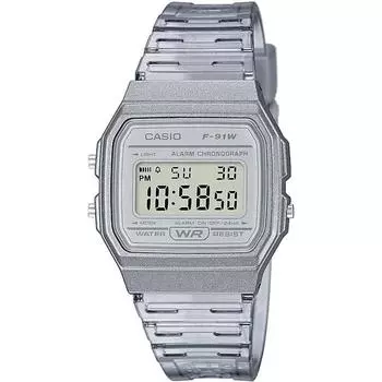 [Casio] Цифровые кварцевые часы F-91WS-8 унисекс дешевые Casio прозрачно-серые [параллельный импорт]