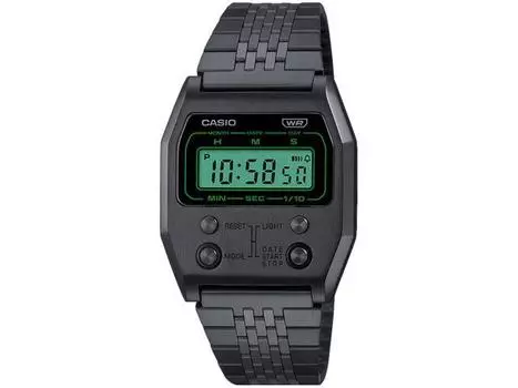 Casio CLASSIC A1100B-1JF PREMIUM полностью металлические цифровые кварцевые часы зеленый ЖК-дисплей 35 мм