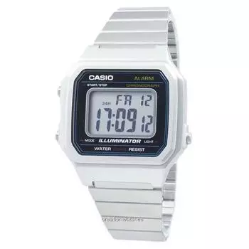 Casio Classic Vintage Illuminator Chronograph Alarm Digital B650WD-1A Часы унисекс серебряный