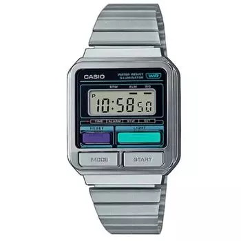 Casio Classic Vintage Uni Silver Watch A120WE-1AEF, Stainless Steel. , vintage