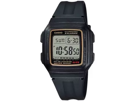 CASIO Collection F-201WA-9AJH Стандартные черные мужские наручные часы со светодиодной подсветкой НОВЫЕ