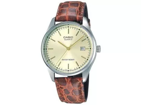 Casio Collection MTP-1175E-9AJH Мужские часы Коричневый кожаный ремешок Индикатор даты