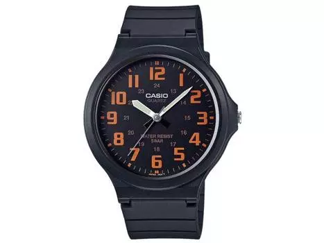 CASIO Collection MW-240-4BJH Мужские Часы Черный/Оранжевый Блистерная Упаковка Аналоговые НОВИНКА