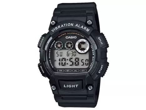 Casio Коллекция W-735H-1AJH Мужские часы Черный блистер упаковка LED секундомер