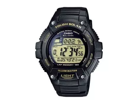 Casio Collection W-S220-9AJH Мужские черные часы с полимерным ремешком и светодиодной подсветкой на солнечной батарее НОВЫЕ