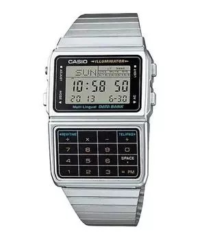 [Casio] DATA BANK Digital Watch DBC-611-1 Men s Silver x Black Overseas Model [Item]
