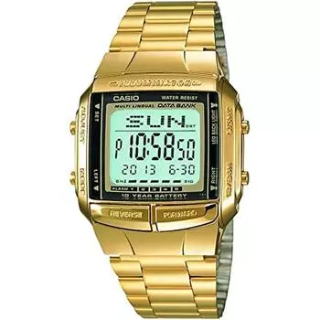 Casio DATABANK Мужские часы Золотые (38мм)
