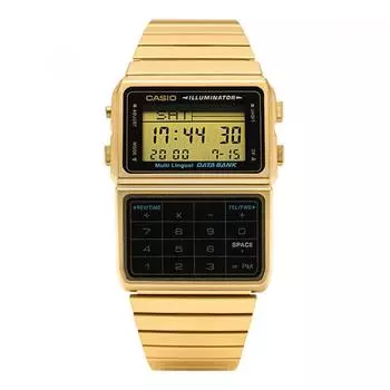 Casio Dbc 611g 1df Dbc 611g 1 Databank Digital Square Vintage Retro Telemo Public Metal Watch DBC-611G-1DF