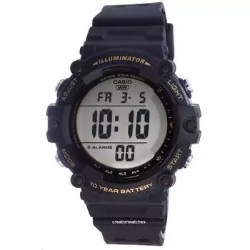 Casio Digital Resin Quartz AE-1500WHX-1A AE1500WHX-1 100M Мужские часы чёрный