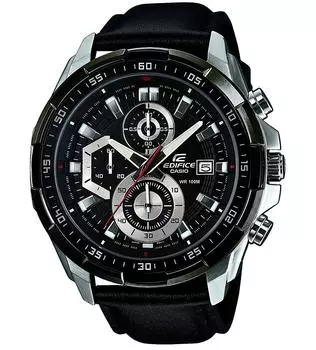 CASIO EDIFICE 100m водонепроницаемые часы-хронограф из натуральной кожи с ремешком [Casio] EFR-539L-1A мужские [предмет]