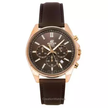Casio Edifice Analog Standard Chronograph Brown Dial Quartz EFV-650CL-5AV 100M Мужские часы коричневый