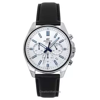 Casio Edifice Analog Standard Chronograph White Dial Quartz EFV-650L-7AV 100M Мужские часы белый