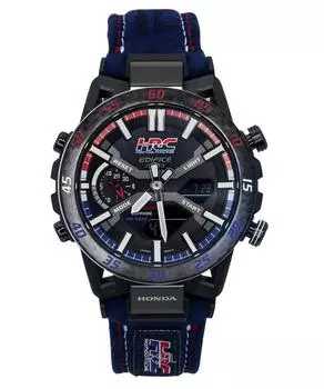 Casio Edifice Аналоговые цифровые часы Honda Racing Collaboration Smartphone Link с черным циферблатом Solar ECB-2000HR-1A 100M мужские часы чёрный