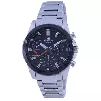 Casio Edifice Chronograph Analog Solar EQS-930DB-1A EQS930DB-1 100M Мужские часы чёрный