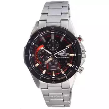 Casio Edifice Chronograph Analog Solar Powered EFS-S610DB-1AV EFSS610DB-1 100M Мужские часы чёрный