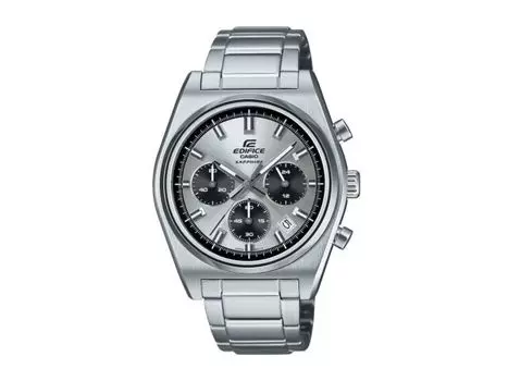 CASIO EDIFICE EFB-730DJ-7AJF Серебряный циферблат Спортивный хронограф Мужские часы из нержавеющей стали
