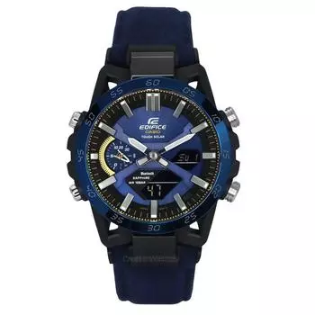 Casio Edifice Sospensione 50th Anniversary Limited Edition Blue Dial Tough Solar ECB-2000SS-2A 100M мужские часы синий