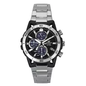 Casio Edifice Sospensione аналоговый хронограф из нержавеющей стали серый циферблат на солнечных батареях EQS-960D-1AV 100M мужские часы серый