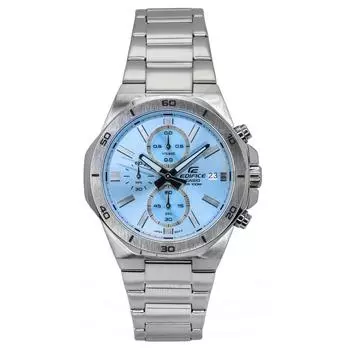 Casio Edifice Стандартный хронограф Аналоговый Нержавеющая сталь Синий циферблат Кварцевые EFV-640D-2BV 100M Мужские часы синий