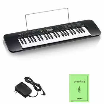 Casio Electronic Keyboard Casiotone Slim Compact 49 keys 100 tones 100 rhythms Compatible with 2 power AC power and dry batteries LCD screen CTK-240 &