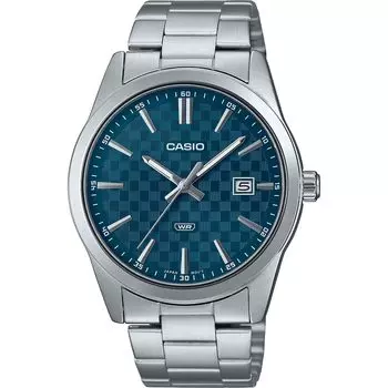 Casio Enticer Аналоговые Минималистичные Мужские MTP-VD03D-2A2UDF с Синим Циферблатом (A2241), Синий,