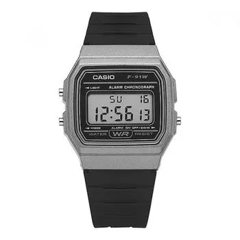 Casio F 91wm 1bdF F 91wm 1b цифровые квадратные винтажные ретро публичные часы из искусственной кожи F-91WM-1BDF