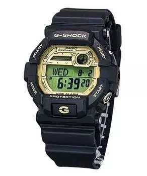 Casio G-Shock 10th Anniversary Цифровые мужские часы с полимерным ремешком с золотым циферблатом Кварцевые GD-350GB-1 200M Мужские часы золотой
