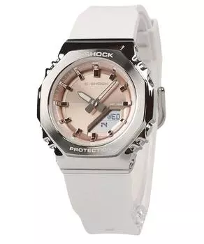 Casio G-Shock аналоговые цифровые часы с ремешком из био-смолы, циферблатом золотистого тона, кварцевые женские часы GM-S2110-7A9 200M