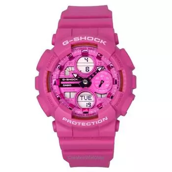 Casio G-Shock аналоговые цифровые био-смолы розовый циферблат кварцевые GMA-S140PP-4A 200M женские часы розовый