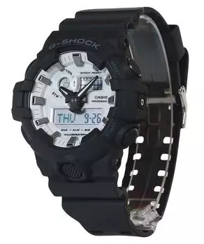 Casio G-Shock аналоговые цифровые часы с ремешком из смолы, белый циферблат, кварцевые часы GA-700WD-1A 200M для мужчин белый