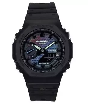 Casio G-Shock аналоговые цифровые часы с ремешком из био-смолы, многоцветный циферблат, кварцевые часы GA-2100RW-1A 200M для мужчин разноцветный