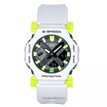 Casio G-Shock аналоговые цифровые часы с ремешком из смолы, серый циферблат, кварцевые часы GA-2300MW-8A 200M для мужчин серый