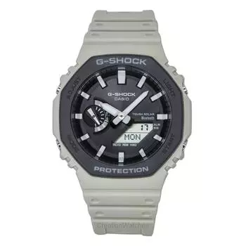 Casio G-Shock аналоговый цифровой смартфон Link с ремешком из био-смолы, черный циферблат, прочные солнечные часы GA-B2100LUU-5A 200M для мужчин чёрный