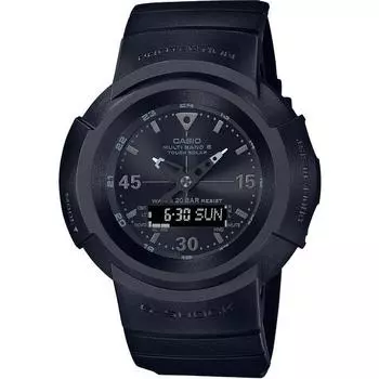 CASIO G SHOCK AWG M520BB 1AJF [мужская резинка G SHOCK AW 500, репринт, радиоприемник с солнечной батареей, полностью черный]