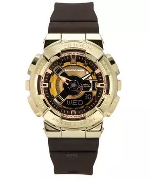 Casio G-Shock Beautiful People Collaboration Аналоговые цифровые кварцевые женские часы GM-S110BP-5A 200M бронзовый